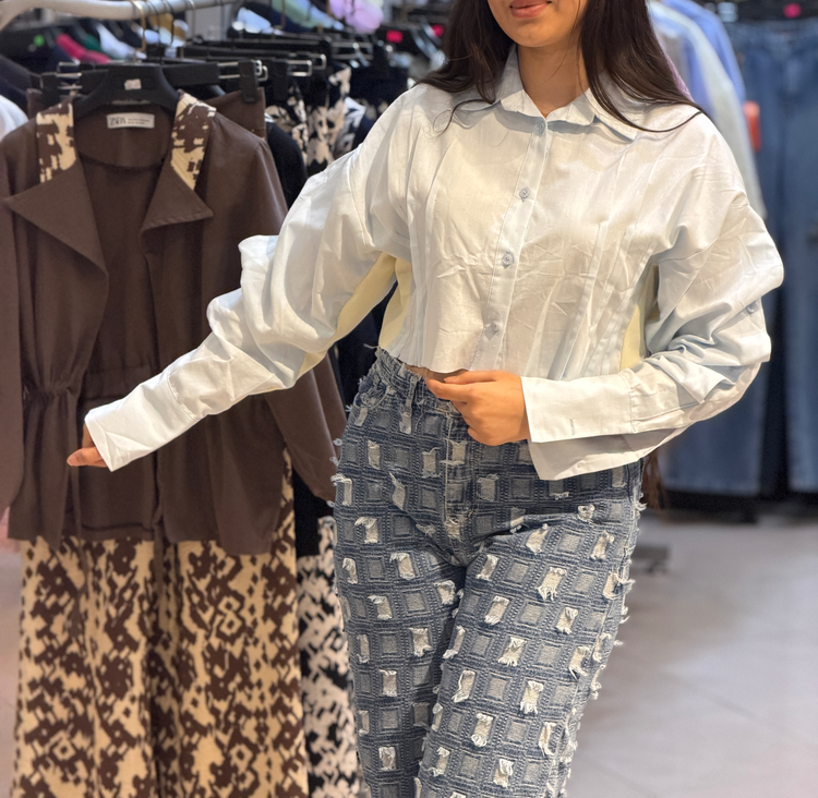 شومیز پشت پیلی زنانه کد 897